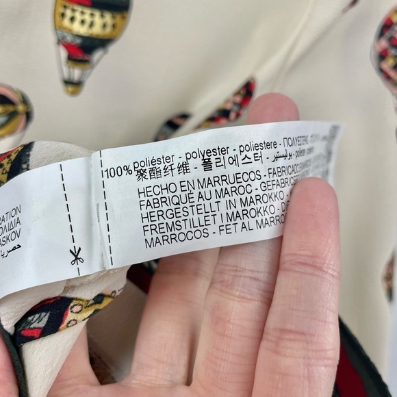 Zara Air Balloon Printed Blouse Size XS - Picture 9 of 9